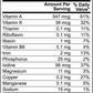Spirulina Powder supplement facts