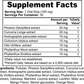 Supplement facts for hangover strips